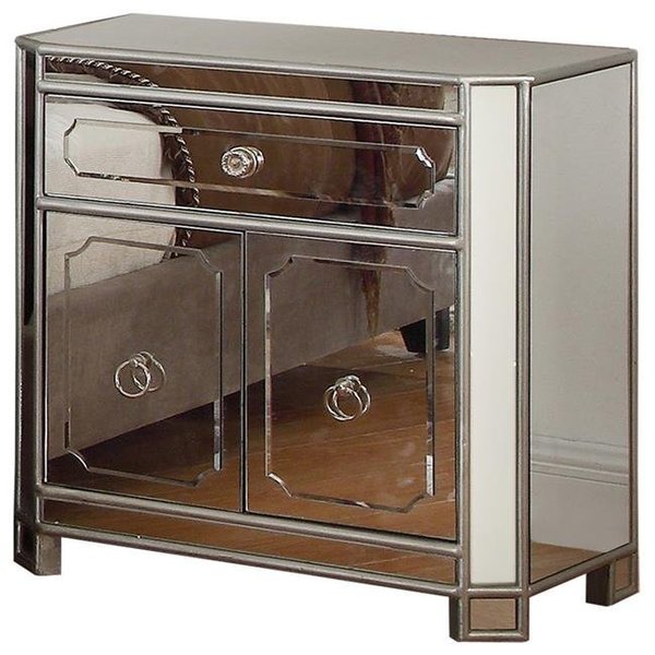 Best Master Furniture Best Master Furniture T1860 Nightstand Mya Silver Mirrored Nightstand T1860 Nightstand